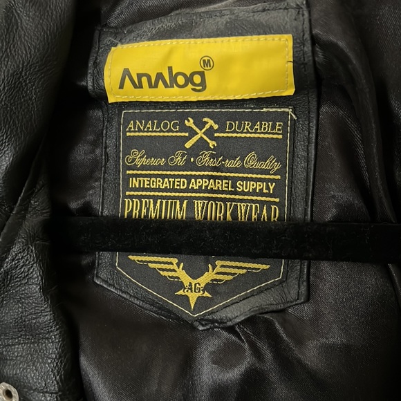 Analog Leather Jacket sz Medium - Picture 2 of 4
